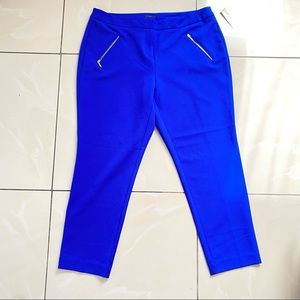 Worthington Ankle Slacks with silver zipper accent